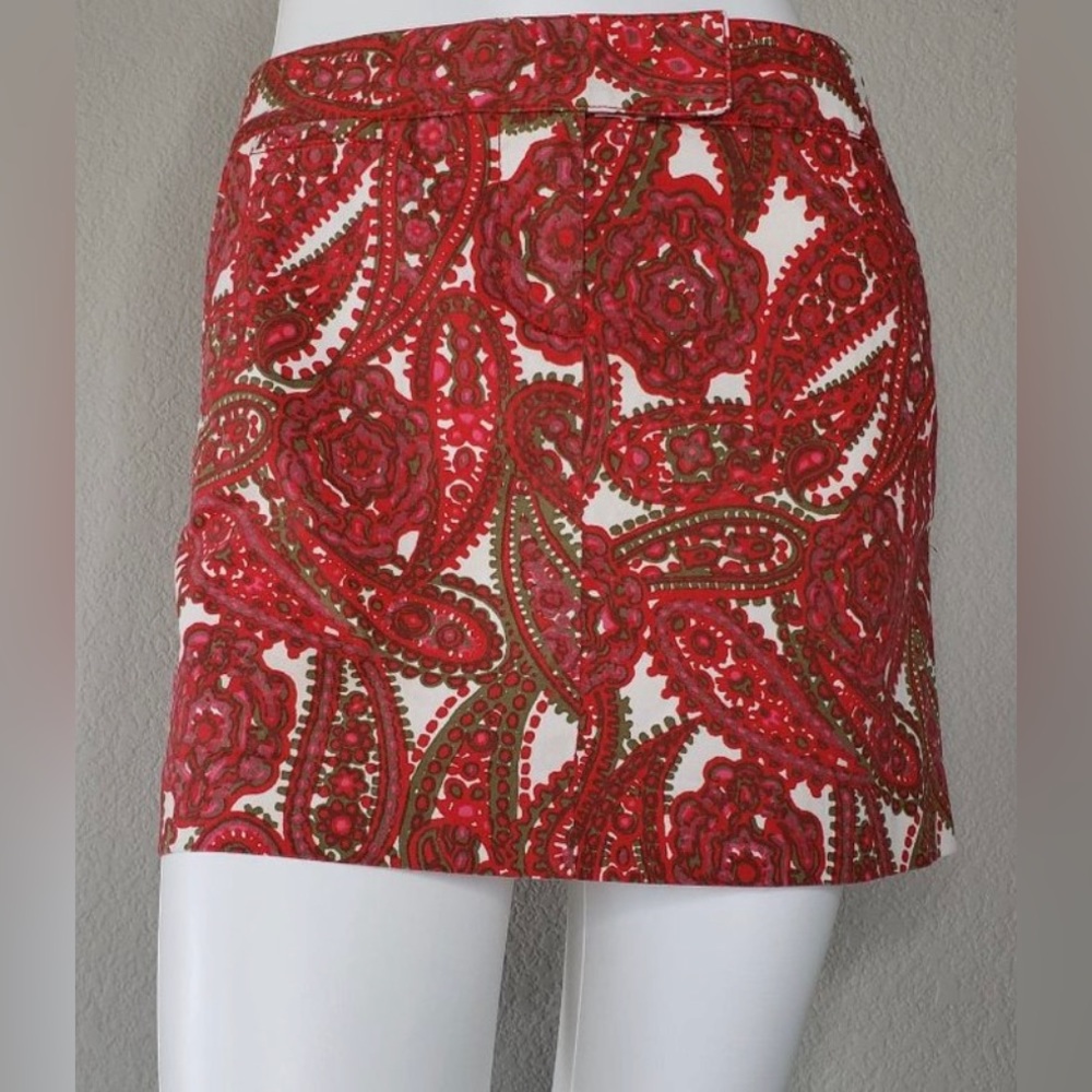 J Crew Woman's Paisley Print Mini Casual Skirt